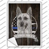 Retired Police K9 Novelty Rectangle Sticker Decal