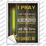 I Pray Sheriff Novelty Rectangle Sticker Decal