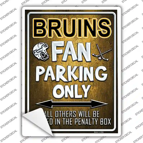 Bruins Novelty Rectangle Sticker Decal