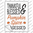 Thankful Blessed Pumpkin Obsessed Novelty Rectangle Sticker Decal