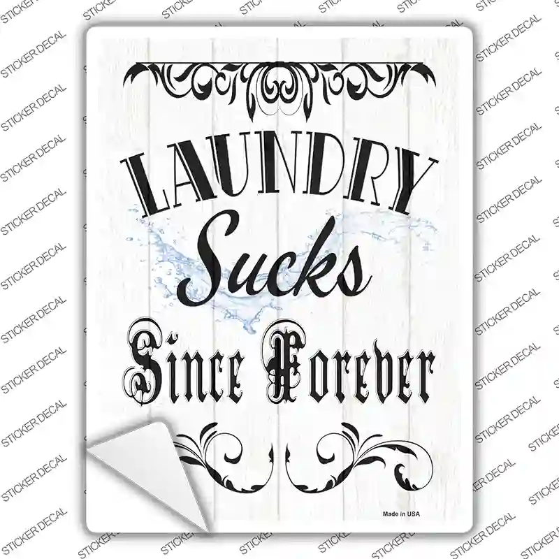 Laundry Sucks Novelty Rectangle Sticker Decal