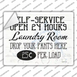 Self Service Laundry Room Novelty Rectangle Sticker Decal