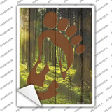 Bigfoot Foot Print Novelty Rectangle Sticker Decal