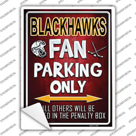 Black Hawks Novelty Rectangle Sticker Decal