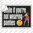 Not Wearing Panties Novelty Rectangle Sticker Decal