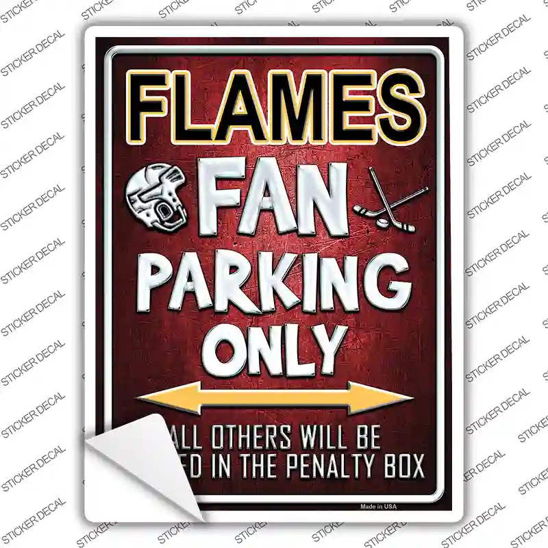 Flames Novelty Rectangle Sticker Decal