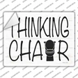 Thinking Chair Novelty Rectangle Sticker Decal