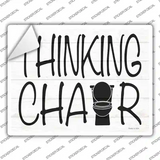 Thinking Chair Novelty Rectangle Sticker Decal