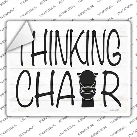 Thinking Chair Novelty Rectangle Sticker Decal