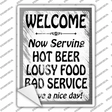Hot Beer Lousy Food Novelty Rectangle Sticker Decal