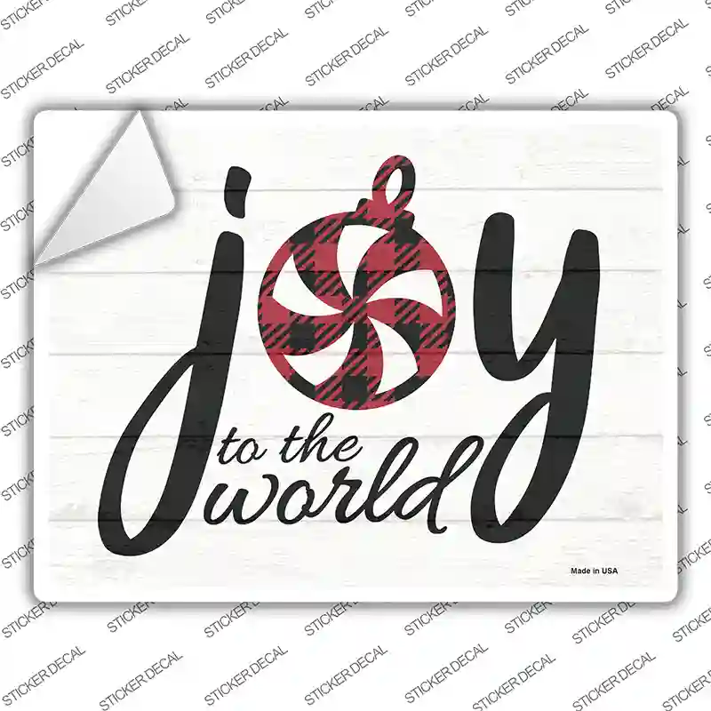 Joy To The World White Novelty Rectangle Sticker Decal