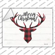 Merry Christmas Reindeer Novelty Rectangle Sticker Decal