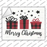 Merry Christmas Presents Novelty Rectangle Sticker Decal