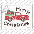 Merry Christmas Hauling Presents Novelty Rectangle Sticker Decal