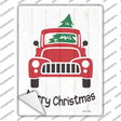 Merry Christmas Front Of Truck Novelty Rectangle Sticker Decal