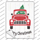 Merry Christmas Front Of Truck Novelty Rectangle Sticker Decal