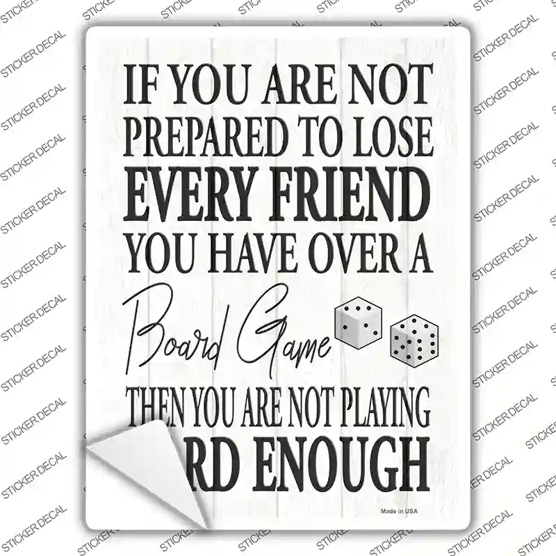 Board Game Novelty Rectangle Sticker Decal