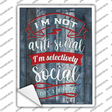 Selectively Social Novelty Rectangular Sticker Decal