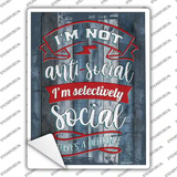Selectively Social Novelty Rectangular Sticker Decal