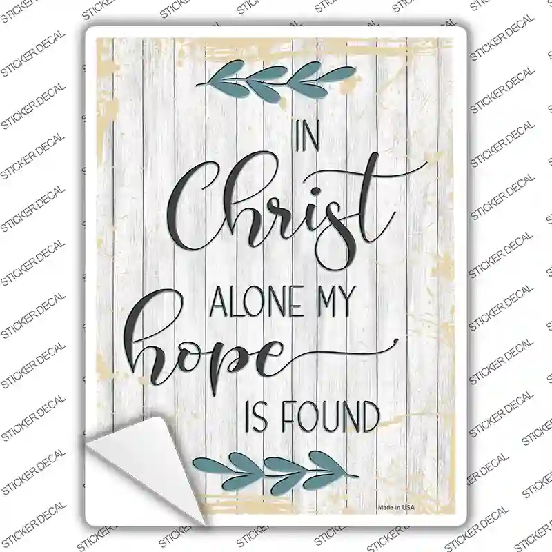 In Christ Alone Novelty Rectangular Sticker Decal