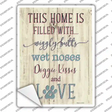 Wigglebutts Wet Noses Doggie Kisses Novelty Rectangular Sticker Decal
