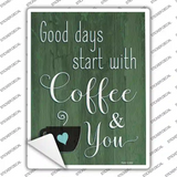 Coffee You Novelty Rectangular Sticker Decal