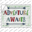 Adventure Awaits Novelty Rectangular Sticker Decal