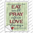 Eat Pray Love Novelty Rectangular Sticker Decal