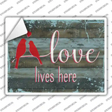 Love Lives Here Novelty Rectangular Sticker Decal