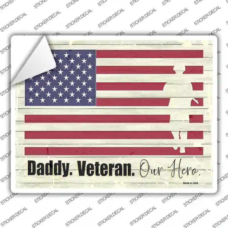 Veteran Our Hero Novelty Rectangular Sticker Decal