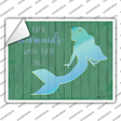 Mermaids Wash Their Tails Novelty Rectangular Sticker Decal