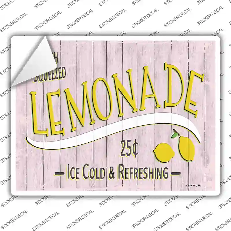 Fresh Squeezed Lemonade Novelty Rectangular Sticker Decal