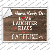 This Home Runs On Novelty Rectangular Sticker Decal