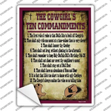 Cowgirls Ten Commandments Maroon Novelty Rectangle Sticker Decal