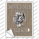 Cluck It Novelty Rectangular Sticker Decal