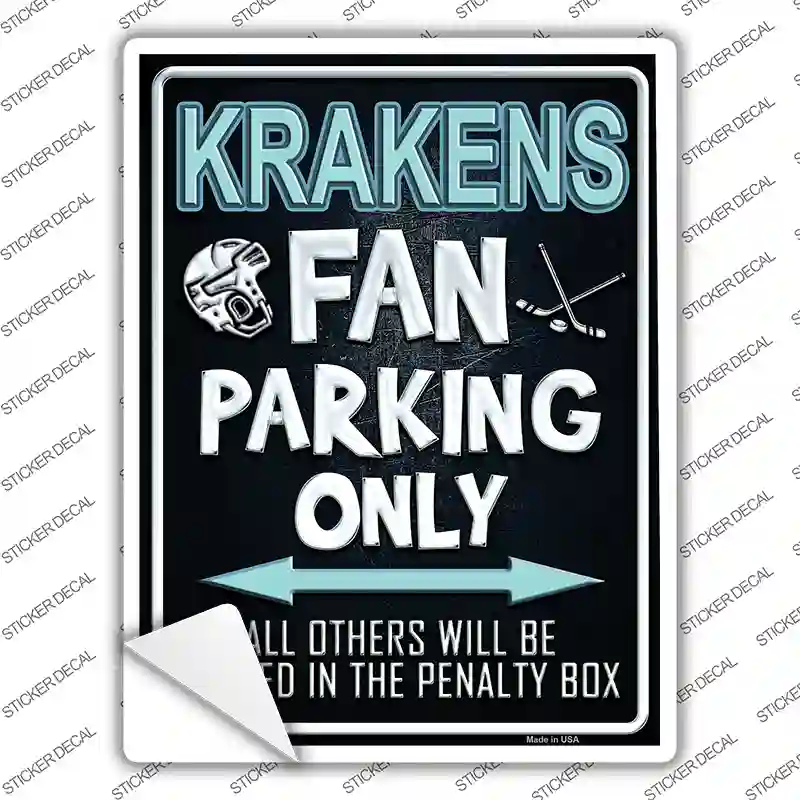Krakens Fan Novelty Rectangle Sticker Decal