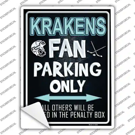Krakens Fan Novelty Rectangle Sticker Decal