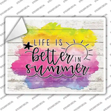 Better In Summer Watercolor Novelty Rectangle Sticker Decal