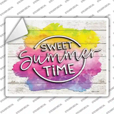 Sweet Summer Time Watercolor Novelty Rectangle Sticker Decal
