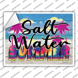 Salt Water Summer Tie Dye Novelty Rectangle Sticker Decal