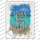 Beach Is My Happy Place Novelty Rectangle Sticker Decal