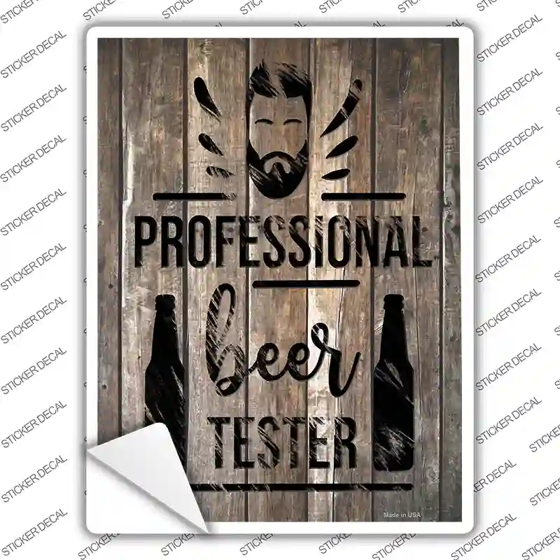 Professional Beer Tester Novelty Rectangle Sticker Decal