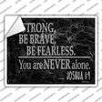 You Are Never Alone Bible verse Novelty Rectangle Sticker Decal