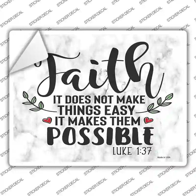 Makes Them Possible Bible Verse Novelty Rectangle Sticker Decal