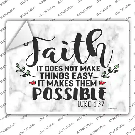 Makes Them Possible Bible Verse Novelty Rectangle Sticker Decal