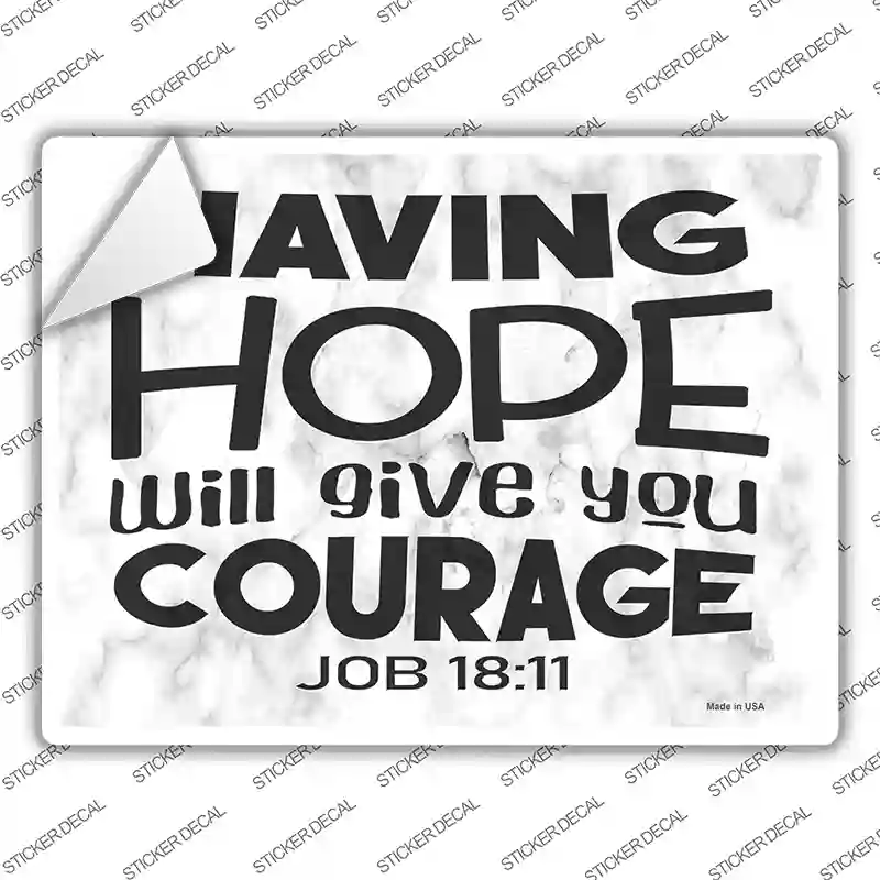Give You Courage Bible Verse Novelty Rectangle Sticker Decal