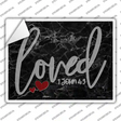 Loved Bible Verse Novelty Rectangle Sticker Decal