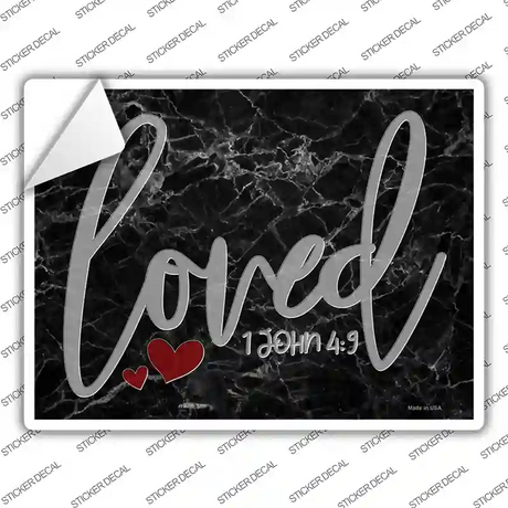 Loved Bible Verse Novelty Rectangle Sticker Decal