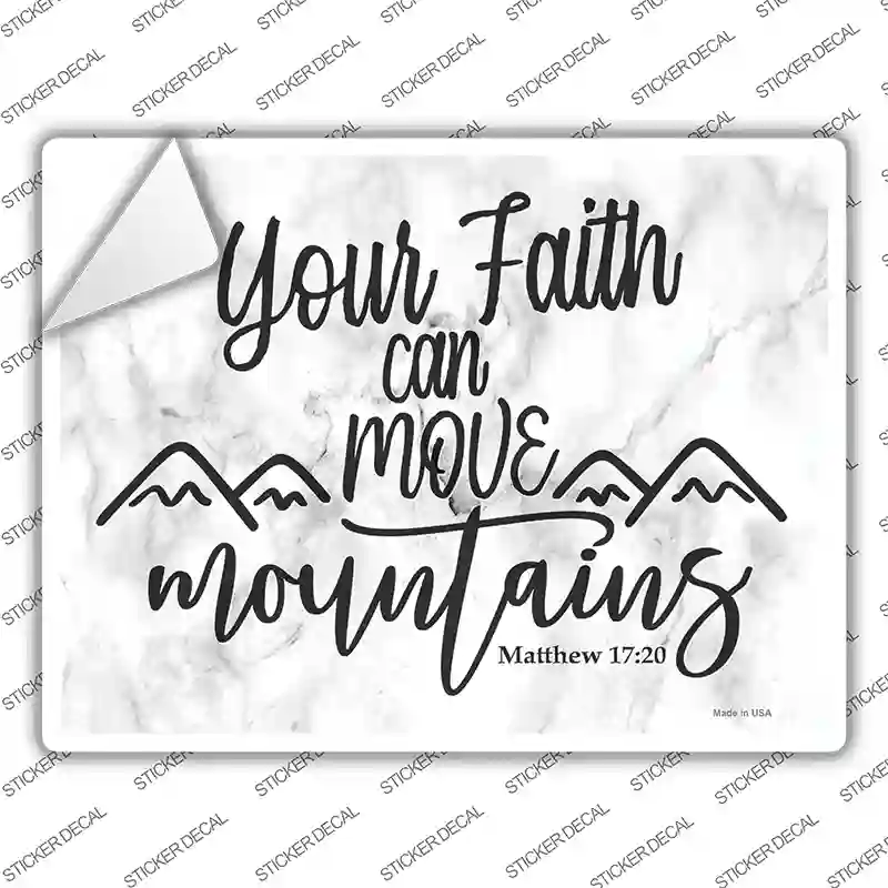 Move Mountains Bible Verse Novelty Rectangle Sticker Decal