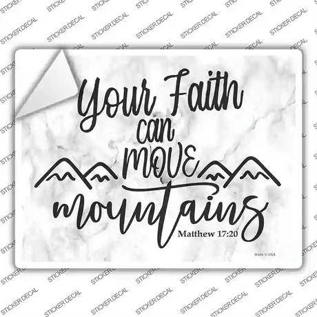 Move Mountains Bible Verse Novelty Rectangle Sticker Decal
